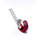 BMI Pocket tape measure - meter, 2m, red mm/mm with stopper and clip - SB-packed 429241021