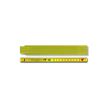 BMI Plastic folding rule yellow 2m Longlife Plus 936990200 (T-45098)