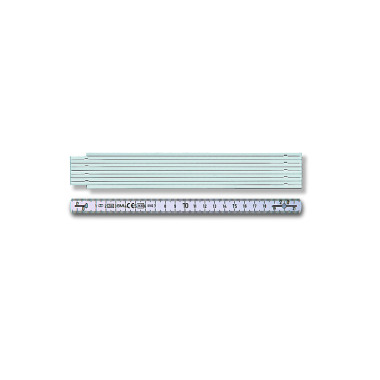 BMI Plastic folding ruler - white 2m 943104200 xx