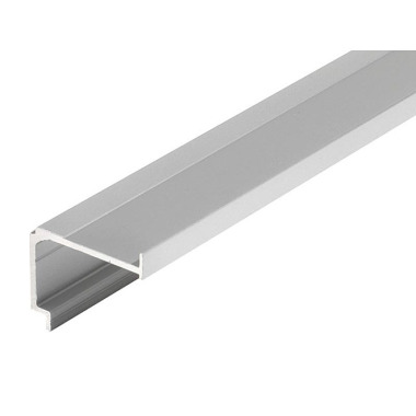 Woelm HELM mounting rail for panel stainless steel effect anodized, stock length 6 meters 006330