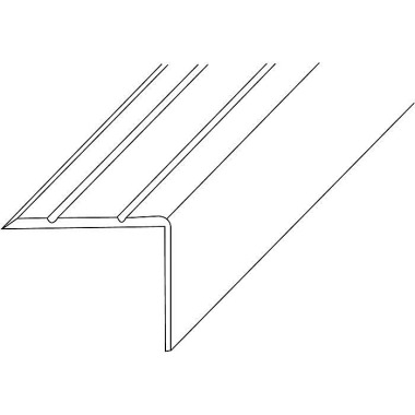 Pickhardt & Gerlach LM-Treppenwinkel 25x20mm L.1000mm Alu.silberf.elox.eins.gel .PG 10136