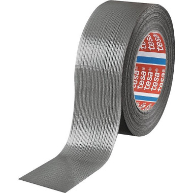 Tesa Gewebeband Univ.duct tape 4613 mattsilber L.50m B.48mm Rl.TESA 04613-00037-01