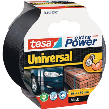 Tesa Gewebeband ext.Power® 56348 schwarz L.10m B.48mm Rl.TESA 56348-00001-05