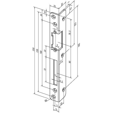 Sicherh.-Winkelschließbl. 069 S.3mm VA ma DIN R ASSA ABLOY -------06935-05