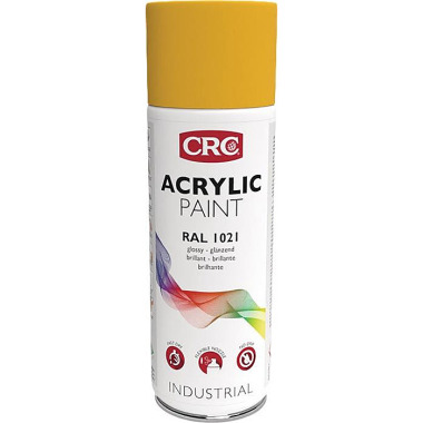 Farbschutzlackspray ACRYLIC PAINT rapsgelb glänzend RAL 1021 400ml Spraydose CRC 1030207