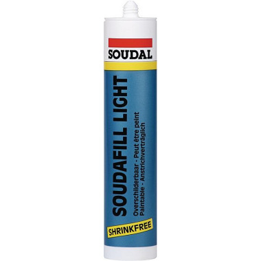 Füllspachtel SOUDAFILL LIGHT weiß DIN 4102,Teil 4:B2 310 ml Kartusche SOUDAL 119307