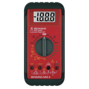 Multimeter MM 2 0,1 mV-750 V AC,0,1 mV-1000 V DC RMS BENNING 044028