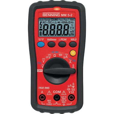 Multimeter MM 5-2 0,1 mV-600 V AC/DC TRUE RMS BENNING 044071