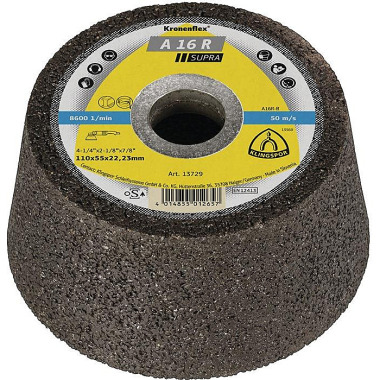 Schleiftopf C16 R 110/55mm Stein/Beton (Guss bedingt) 16 Bohr.22,23mm KLINGSPOR 13727