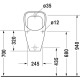 Duravit Urinal DURAPLUS 3 45x315mm Zul v hinten ohn e Fliege weiß 0830360000