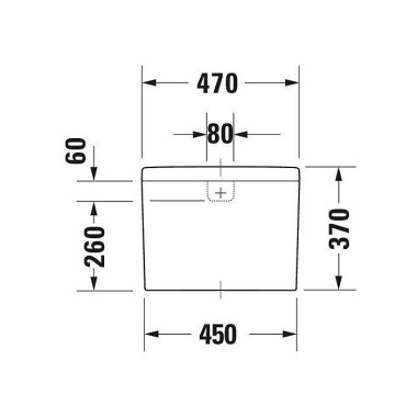 Duravit Spülkasten STARCK 3 475x210mm Anschl un li weiß Wondergliss 09281000051