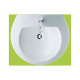 Duravit Waschtisch DARLIN G NEW m ÜL HLB 1 Hahnloch 550x480mm weiß WG 26215500001