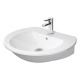 Duravit Waschtisch DARLIN G NEW m ÜL HLB 1 Hahnloch 650x550mm weiß 2621650000