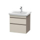 Duravit Waschtischunterba u DURASTYLE 448x580x610mm nussbaum dunkel/weiß mat t DS648002118