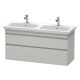 Duravit Waschtischunterba u DURASTYLE 448x1230x610m m nussbaum dunkel/weiß ma tt DS649802118