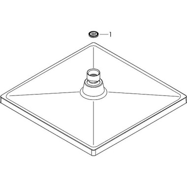 HG Kopfbrause CROMETTA E 240 1JET Brausekopfgröße 240x240mm chrom 26726000