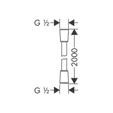 HG Brauseschlauch COMFORT FLEX 2000mm chrom 28169000