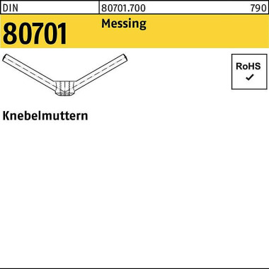 Knebelmutter DIN 80701 M2 4 Messing 1 Stück 807017000240000