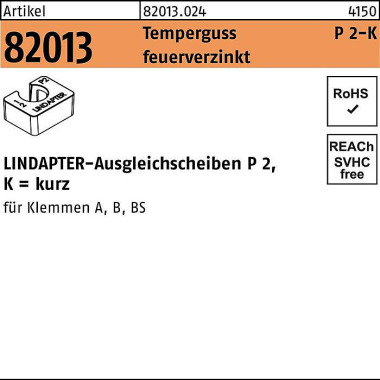 Ausgleichscheibe R 82013 GTW 40 P2 M20/20,0 Temper guss feuerverz. 1St. LIND APTER 820130240200000