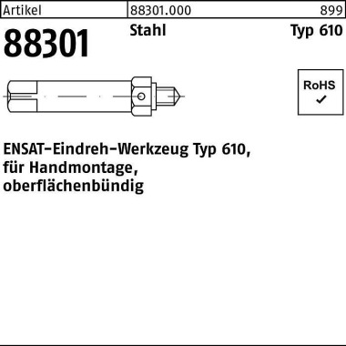 Eindrehwerkzeug R 88301 T yp 610 M10 Stahl 1 Stück ENSAT 883010000100000