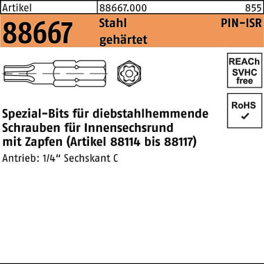 Bit R 88667 ISR Zapfen T 30 Stahl gehärtet 1 Stück 886670000300000