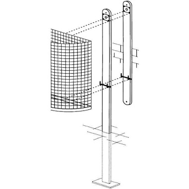 Eisenständer H.1400mm z.Bet.m.Schloss u.Schlü.f.Abfallbehälter 27l PKV-ST M2