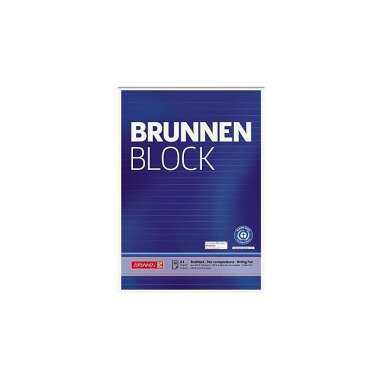 BRUNNEN Briefblock RCP 10 5261701 DIN A4 50Blatt li niert 111001401