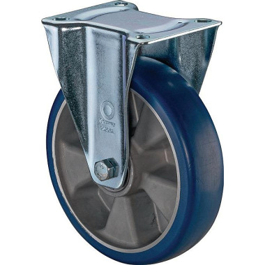 BS Rollen Bockrolle D.80mm Trgf.170kg PU Platte L105xB85mm Farbe Rl.blau BS ROLLEN L410.B92.080