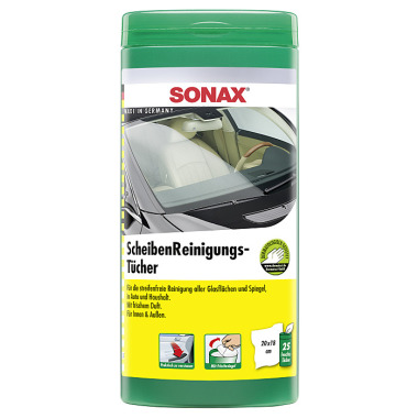 Sonax ScheibenReinigungsTücher Box mit 25 Stück 04120000