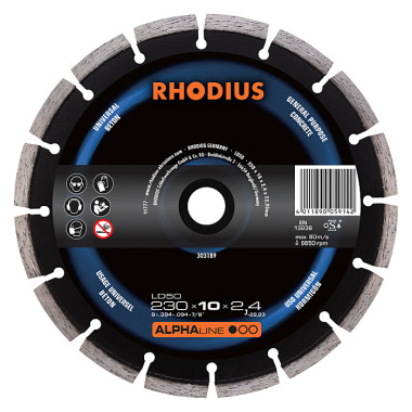 Rhodius Diamanttrennscheibe LD50 ALPHAline, 115 x 10,0 x 2,2 x 22,23mm 303185