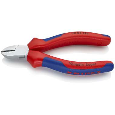 Knipex Diagonal Cutter chrome plated with multi-component grips 125mm 70 05 125