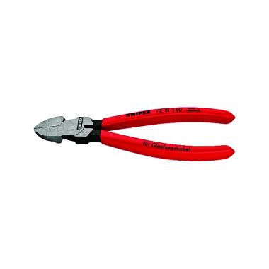 Knipex Diagonal Cutter for fibre optics plastic coated 160mm 72 51 160