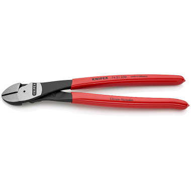 Knipex High Leverage Diagonal Cutter chrome plated plastic coated 250mm 74 21 250