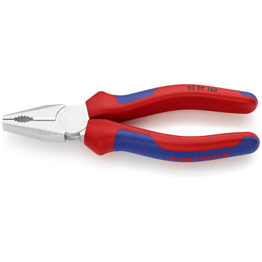 Knipex Combination Pliers chrome plated with multi-component grips 160mm 03 05 160