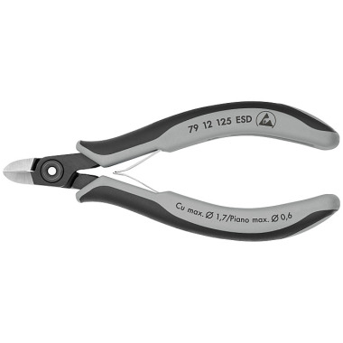 Knipex Precision Electronics Side Cutter ESD burnished 125mm 79 12 125 ESD