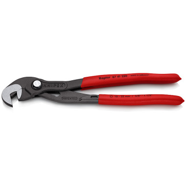 Knipex Raptor Pliers grey atramentized with non-slip plastic coating 250mm 87 41 250