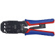 Knipex Crimping Pliers for Western plugs burnished with multi-component grips 200mm 97 51 12 SB