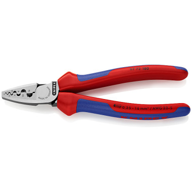 Knipex Crimping Pliers for end sleeves (ferrules) with multi-component grips 180mm 97 72 180