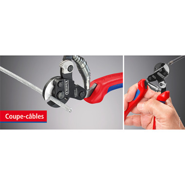 Knipex Drahtseilschere auch für hochfeste Drahtseile 95 62 160