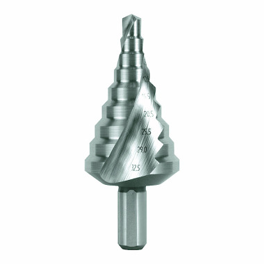 Ruko Step drills HSS, spiral fluted with split point for metric cable connections 101092