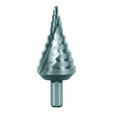 Ruko Step drills HSS, spiral fluted with split point for metric cable connections 101093