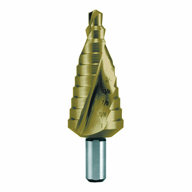 Ruko Step drill HSS-TiN, inch size, ground with split point 101705T