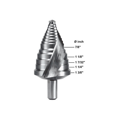 Ruko Step drill HSS, inch size, ground with split point 101706