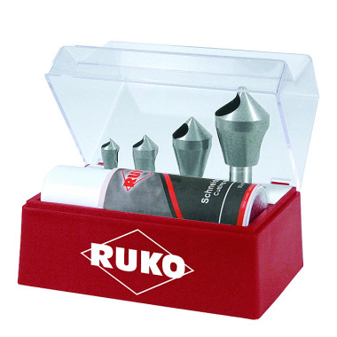 Ruko Slotted taper and deburring countersinker-set 90° HSS Co 5 102310E