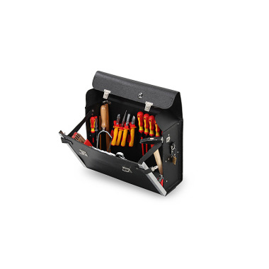 Hepco & Becker Toolbag Favorit Genuine leather 470x160x310mm metal locks, bottom tray, alu. edge 50 7126 8019