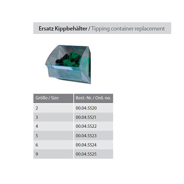 LOKOMA REPLACEMENT TIPPING CONTAINER SIZE 3 FOR CONTAINER SIZE 3 00.04.5521