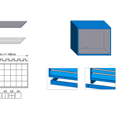 LOKOMA HOUSING BASE RS 1000; 100 990 x 745 x 100 (WxDxH) 00.02.7809