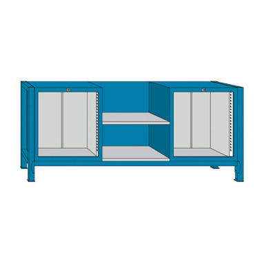 LOKOMA WORKBENCH DOUBLE ENCLOSURE N-KW CENTRE 2 BÖD.605 DEEP,GALVANISED 00.05.8669