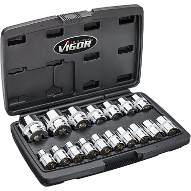 Vigor 1/2? DOUBLE HEXAGON SOCKET SET V7512/17