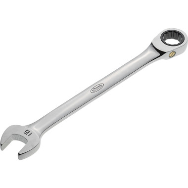 Vigor Ratchet combination wrench, long - external hexagon profile, external double hexagon profile - 16 V1027